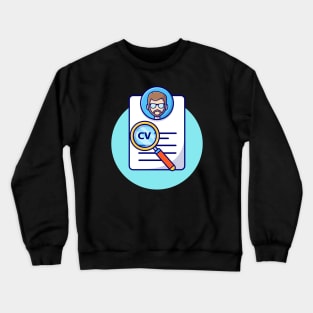 Curriculum Vitae Cartoon Vector Icon Illustration Crewneck Sweatshirt